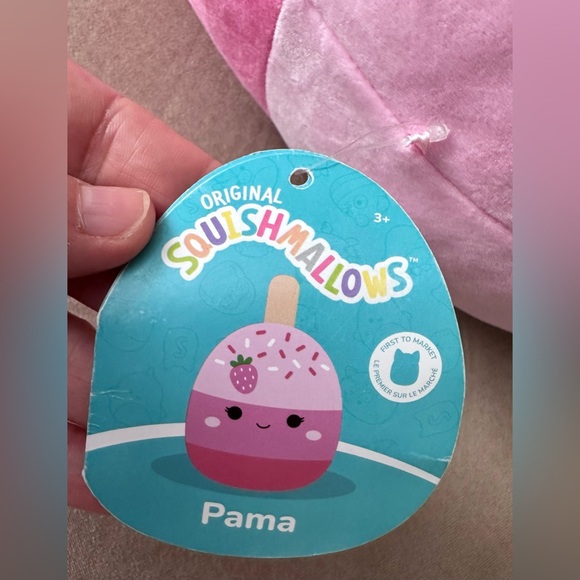 Kellytoy Pama the Pink Strawberry Cake Pop Squishmallow Plush Stuffed Toy 12” - Picture 9 of 13